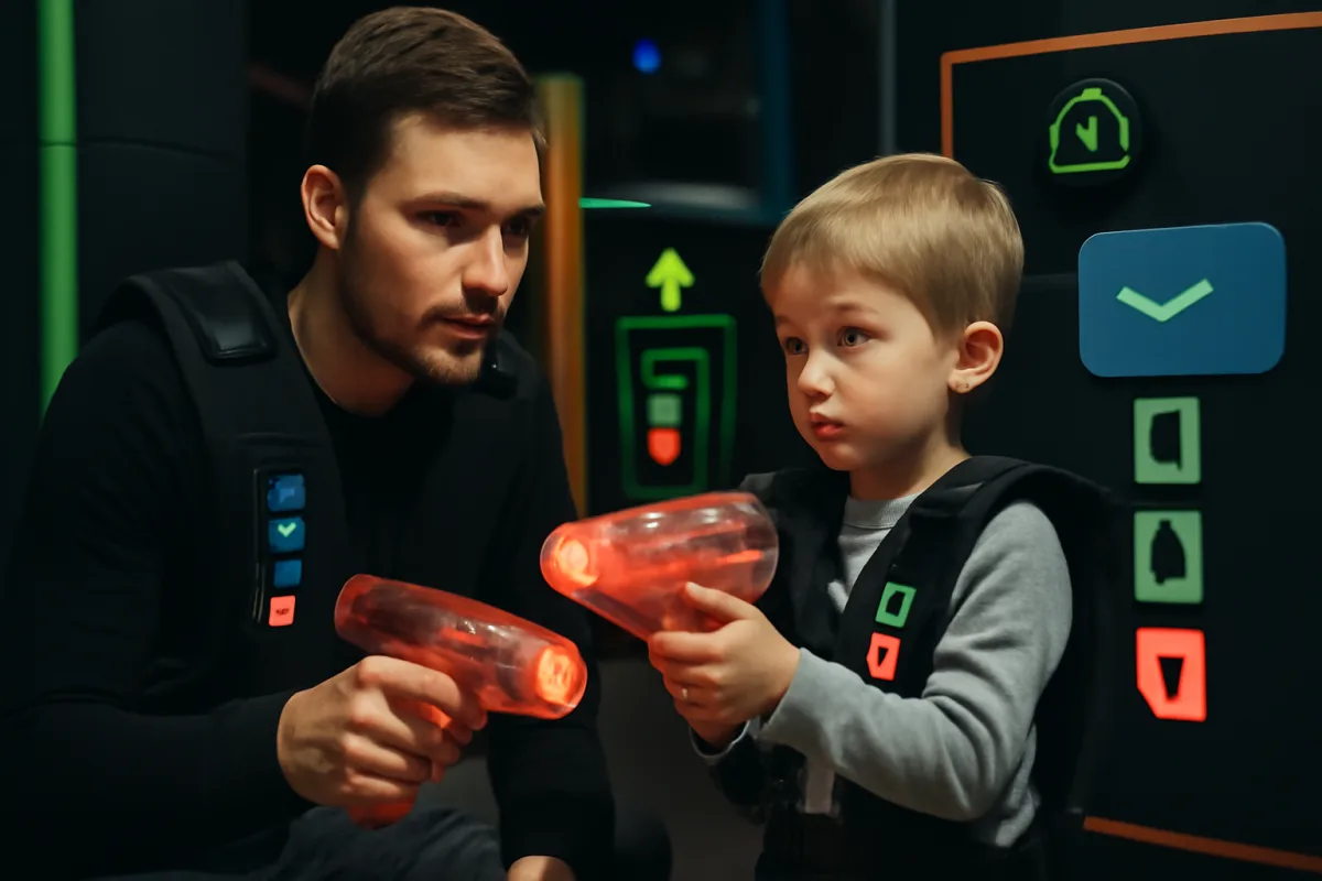 Come si gioca al laser game con bambini piccoli? I livelli di difficoltà regolabili